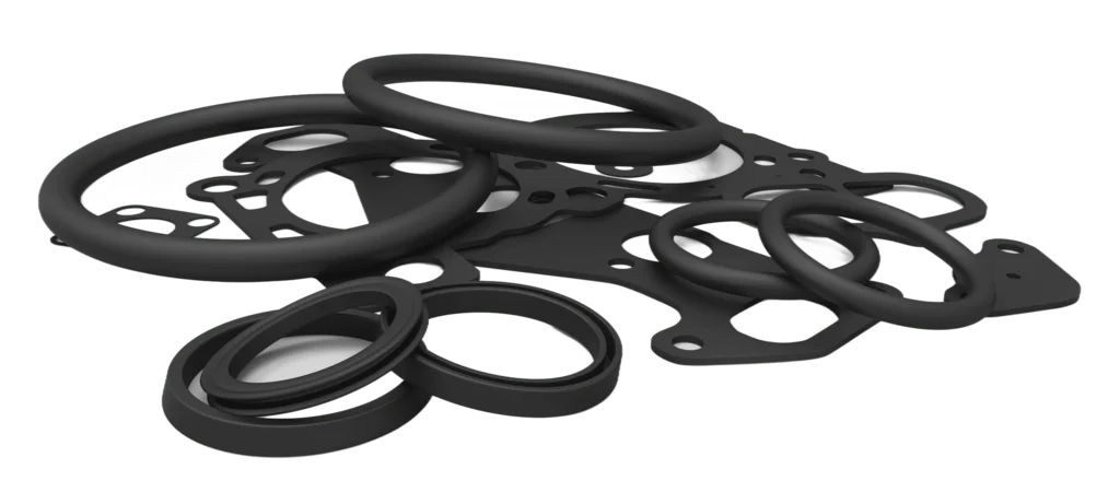 Maschine mit Gummiformteilen